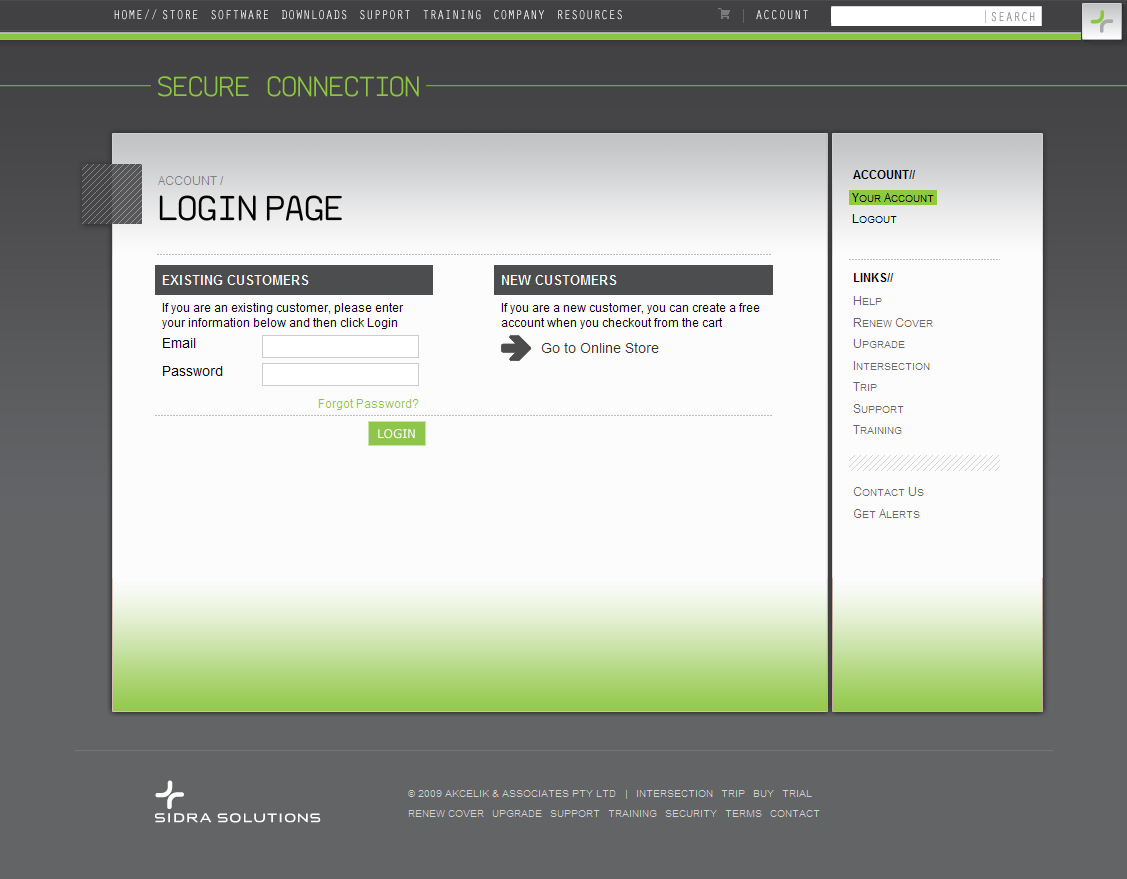 SIDRA_CustomerLogin Sidra login page