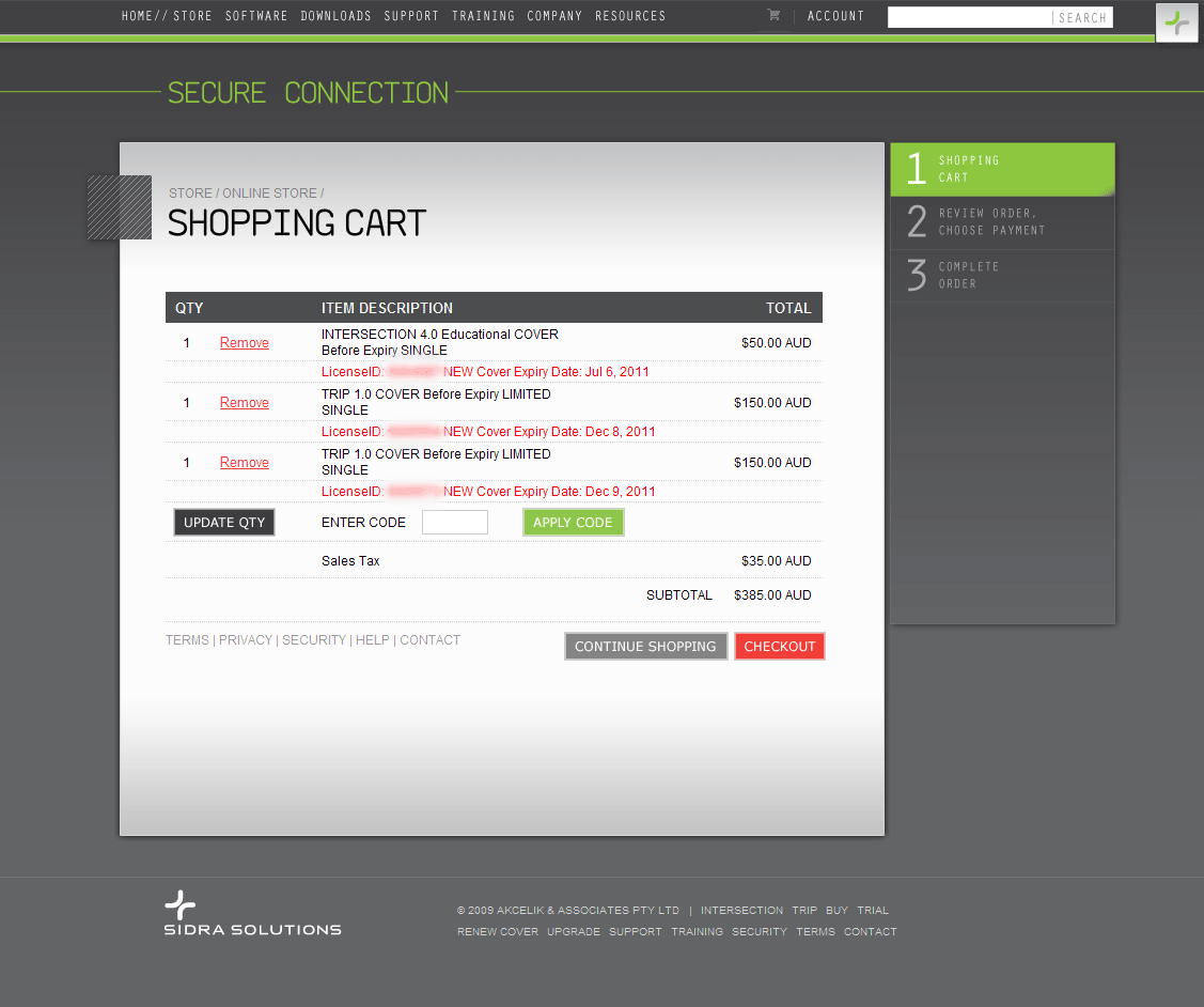 SIDRA_ShoppingCart Sidra Shopping Cart