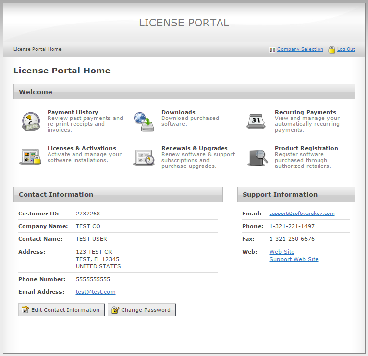 solo-portal-home Customer License Portal