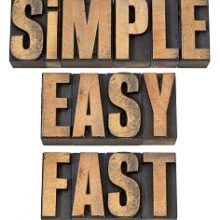 Simple, easy and fast in wood type