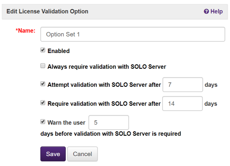 solo-server-edit-license-validation-options Edit License Validation Options